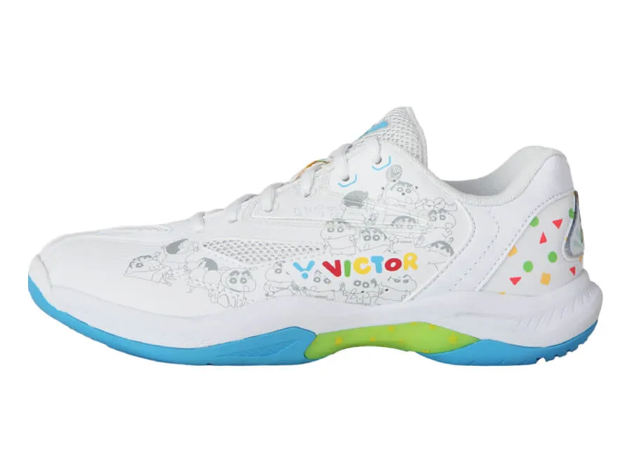 [VICTOR X CRAYON SHINCHAN] A39CS A White Court Shoes